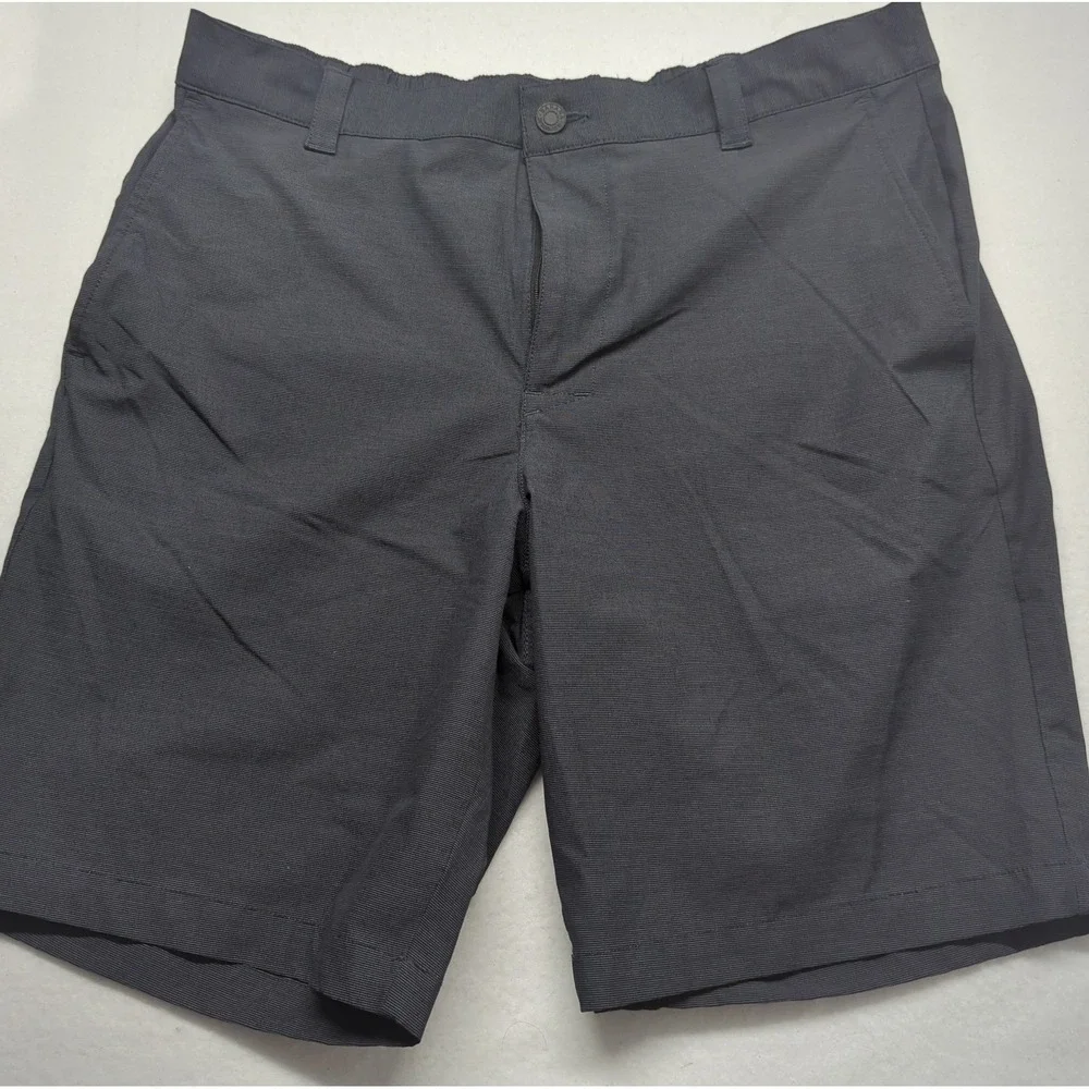 Banana Republic Mens Comfort Flat Front Shorts Stretch Waist Size 36 Gray